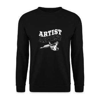 Tattoo Artist Tattoo Artist Tattooed Tattoo - Unisex Sweatshirt - black - Front - Alina (178cm) & Michal (187cm)