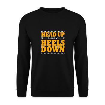 Show Jumping Show Jumping - Unisex Sweatshirt - black - Front - Alina (178cm) & Michal (187cm)