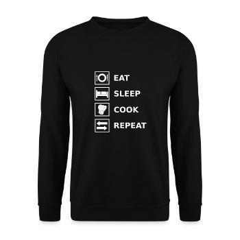 Kochen Cook Koch Köchin Cooking Kitchen - Unisex Sweatshirt - black - Front - Alina (178cm) & Michal (187cm)