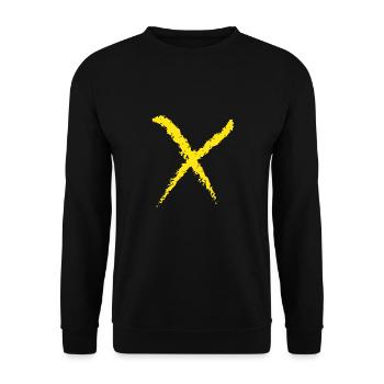 X - Unisex Sweatshirt - black - Front - Alina (178cm) & Michal (187cm)