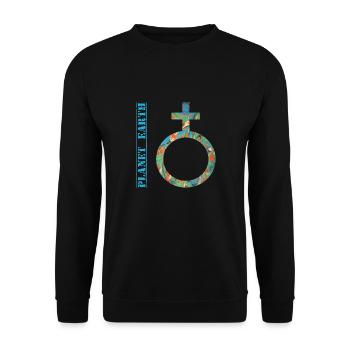 planet erde e 4 - Unisex Pullover - Schwarz - Vorne - Alina (178cm) & Michal (187cm)