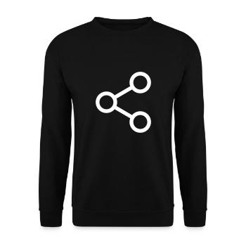share icon - Unisex Sweatshirt - black - Front - Alina (178cm) & Michal (187cm)