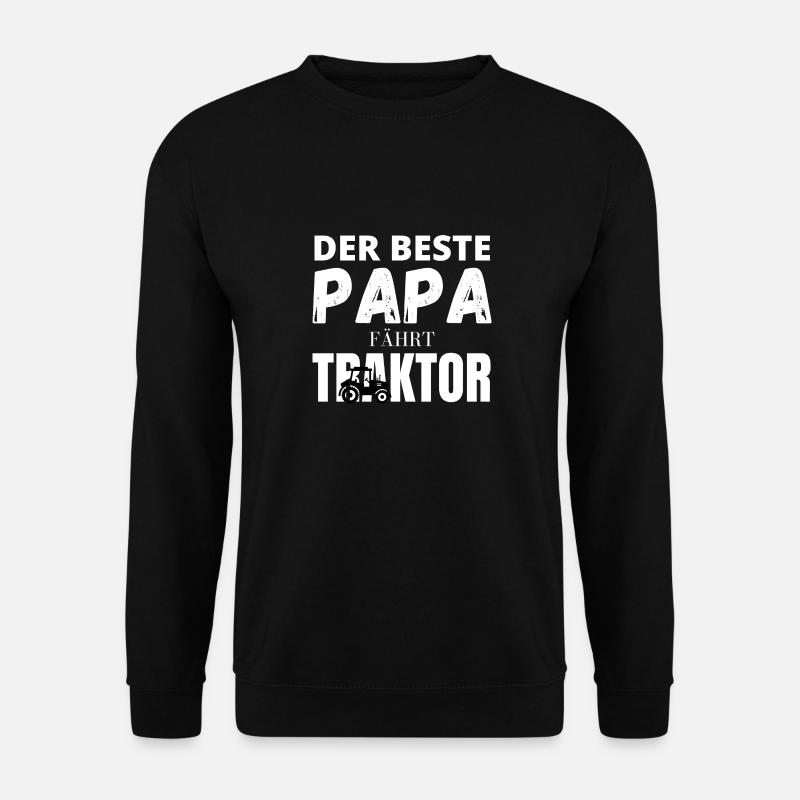 Papa Traktor Landwirt Geschenk - Unisex Pullover - Schwarz