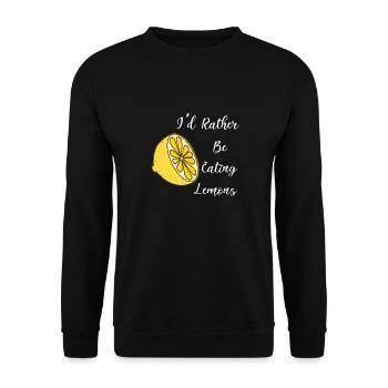 Manger des citrons drôle de limonade - Sweat-shirt Unisexe - noir - Devant - Alina (178cm) & Michal (187cm)