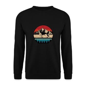 German Shepherd - Unisex Sweatshirt - black - Front - Alina (178cm) & Michal (187cm)