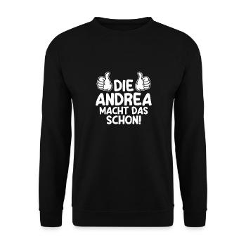 Andrea - Unisex Pullover - Schwarz - Vorne - Alina (178cm) & Michal (187cm)