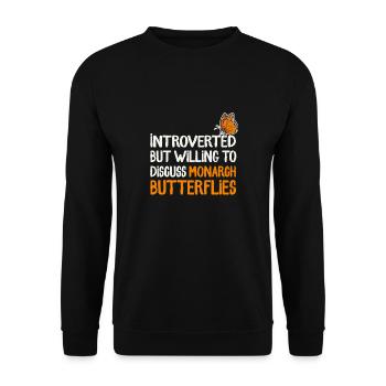 Monarque papillon monarque américain papillon monarque - Sweat-shirt Unisexe - noir - Devant - Alina (178cm) & Michal (187cm)