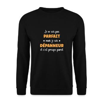 dépanneur - Sweat-shirt Unisexe - noir - Devant - Alina (178cm) & Michal (187cm)