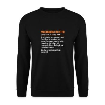 Cueillette de champignons Cueillette de champignons Cueillette de champignons - Sweat-shirt Unisexe - noir - Devant - Alina (178cm) & Michal (187cm)