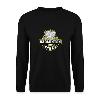 Badminton Squad Hobby Shuttlecock Joueur de - Sweat-shirt Unisexe - noir - Devant - Alina (178cm) & Michal (187cm)