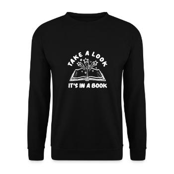 Books Book Reading Bookworm Bookworm Bookaholic - Unisex Sweatshirt - black - Front - Alina (178cm) & Michal (187cm)