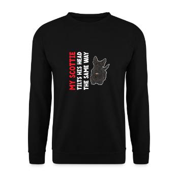 Scottish Terrier Scottie Dog - Unisex Sweatshirt - black - Front - Alina (178cm) & Michal (187cm)