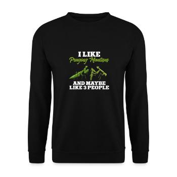 Mante religieuse, collectionneur d’insectes, entomologiste - Sweat-shirt Unisexe - noir - Devant - Alina (178cm) & Michal (187cm)