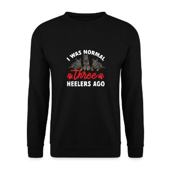 Australian Cattle Dog Red Blue Heeler - Unisex Sweatshirt - black - Front - Alina (178cm) & Michal (187cm)