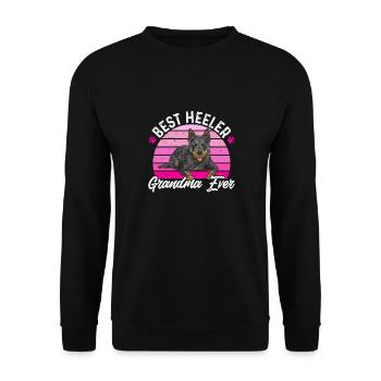Australian Cattle Dog Red Blue Heeler - Unisex Sweatshirt - black - Front - Alina (178cm) & Michal (187cm)