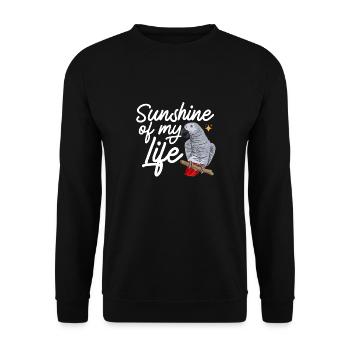 Graupapagei African Grey Parrot Papagei - Unisex Pullover - Schwarz - Vorne - Alina (178cm) & Michal (187cm)