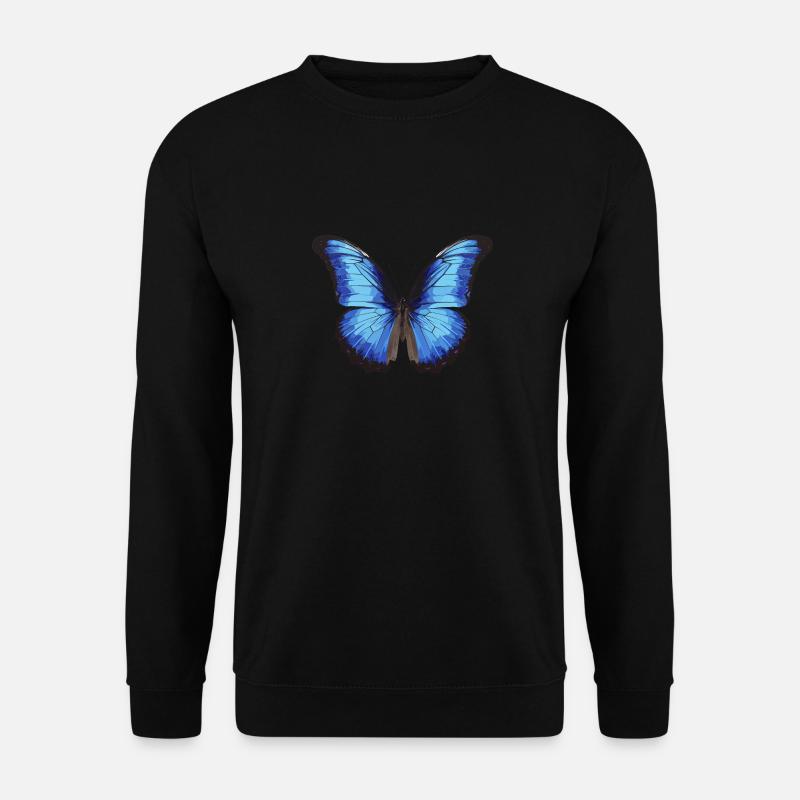 Blue Morpho Butterfly - Unisex Sweatshirt - black