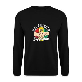 Pas guinéen mais un voyageur de campagne solidaire - Sweat-shirt Unisexe - noir - Devant - Alina (178cm) & Michal (187cm)