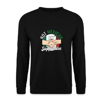 Pas mexicain mais un voyageur de campagne solidaire - Sweat-shirt Unisexe - noir - Devant - Alina (178cm) & Michal (187cm)