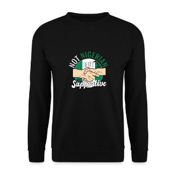 Pas nigérian mais un voyageur de campagne solidaire - Sweat-shirt Unisexe - noir - Devant - Alina (178cm) & Michal (187cm)