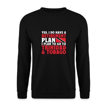 Trinidad and Tobago flag - Unisex Sweatshirt - black - Front - Alina (178cm) & Michal (187cm)
