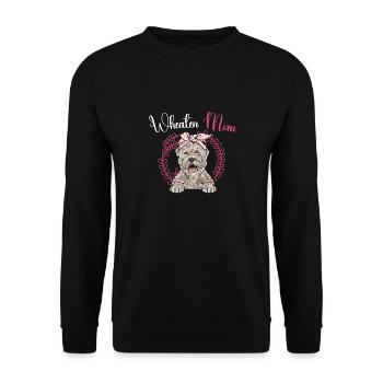 Irish Soft Coated Wheaten Terrier - Unisex Pullover - Schwarz - Vorne - Alina (178cm) & Michal (187cm)