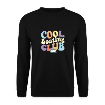 Cool Boating Club Bateau à moteur Pontoon Captain Boat - Sweat-shirt Unisexe - noir - Devant - Alina (178cm) & Michal (187cm)