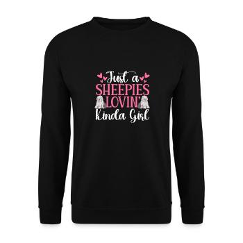 Vieux chien de berger anglais Sheepie Bobtail - Sweat-shirt Unisexe - noir - Devant - Alina (178cm) & Michal (187cm)