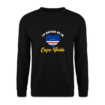 Cape Verde flag Cabo Verde flag - Unisex Sweatshirt - black - Front - Alina (178cm) & Michal (187cm)