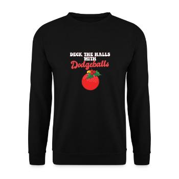 Dodgeball joueur entraîneur Noël boules de Noël pont le - Sweat-shirt Unisexe - noir - Devant - Alina (178cm) & Michal (187cm)