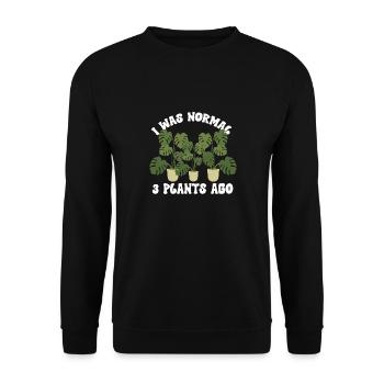 Monstera Deliciosa Albo Plante d’intérieur botanique - Sweat-shirt Unisexe - noir - Devant - Alina (178cm) & Michal (187cm)