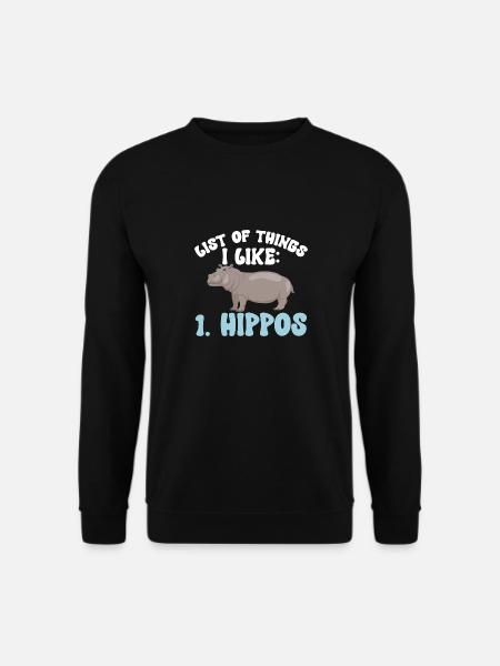 Hippopotame Hippopotame - Sweat-shirt Unisexe - noir