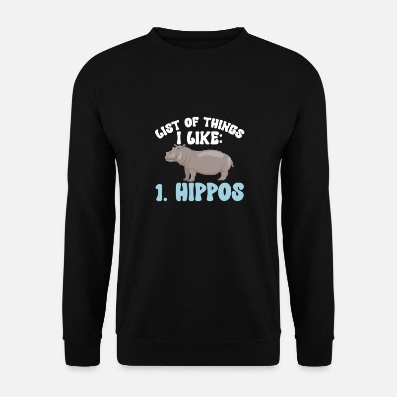 Hippopotame Hippopotame - Sweat-shirt Unisexe - noir