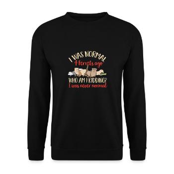 Furet, propriétaire de furet - Sweat-shirt Unisexe - noir - Devant - Alina (178cm) & Michal (187cm)