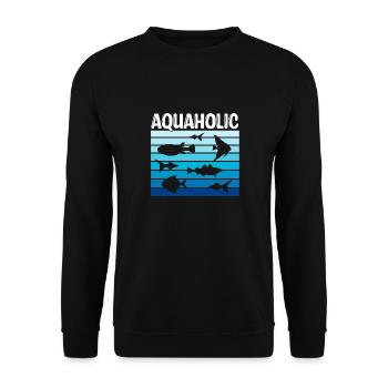 Drôle d’amateur d’aquarium disant citation du propriétaire de l’aquarium - Sweat-shirt Unisexe - noir - Devant - Alina (178cm) & Michal (187cm)