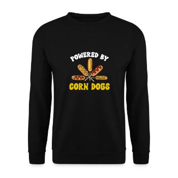 Corn Dog Corndog - Unisex Sweatshirt - black - Front - Alina (178cm) & Michal (187cm)