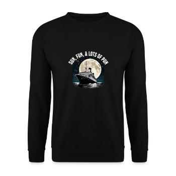 Sun Fun And Lots Of Pun Cruise Ship Vacation - Unisex Sweatshirt - black - Front - Alina (178cm) & Michal (187cm)