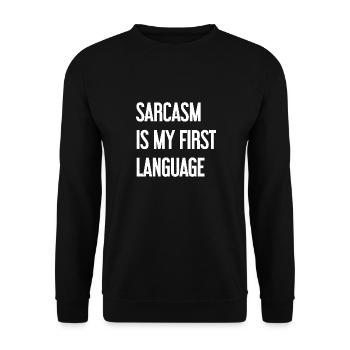 Sarcasme Pro - Sweat-shirt Unisexe - noir - Devant - Alina (178cm) & Michal (187cm)