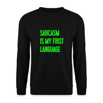 Sarkasmus-Profi - Unisex Pullover - Schwarz - Vorne - Alina (178cm) & Michal (187cm)