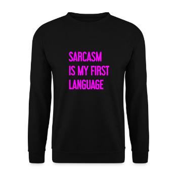 Sarkasmus-Profi - Unisex Pullover - Schwarz - Vorne - Alina (178cm) & Michal (187cm)