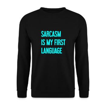 Sarcasm Pro - Unisex Sweatshirt - black - Front - Alina (178cm) & Michal (187cm)