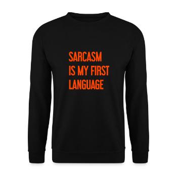 Sarcasm Pro - Unisex Sweatshirt - black - Front - Alina (178cm) & Michal (187cm)