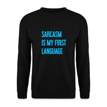 Sarcasm Pro - Unisex Sweatshirt - black - Front - Alina (178cm) & Michal (187cm)
