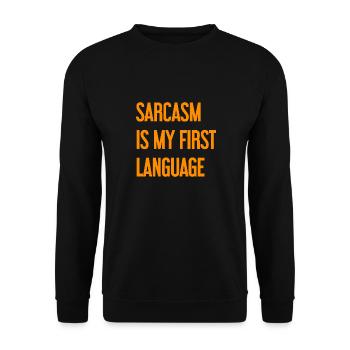 Sarcasm Pro - Unisex Sweatshirt - black - Front - Alina (178cm) & Michal (187cm)