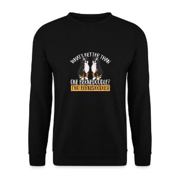 Chien Bernedoodle - Sweat-shirt Unisexe - noir - Devant - Alina (178cm) & Michal (187cm)