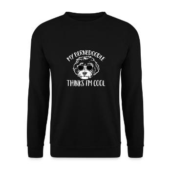 Chien Bernedoodle - Sweat-shirt Unisexe - noir - Devant - Alina (178cm) & Michal (187cm)