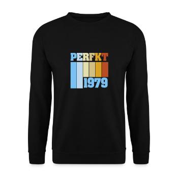 1979 1979 - Unisex Pullover - Schwarz - Vorne - Alina (178cm) & Michal (187cm)