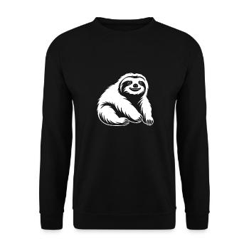 Animal humour paresseux - Sweat-shirt Unisexe - noir - Devant - Alina (178cm) & Michal (187cm)
