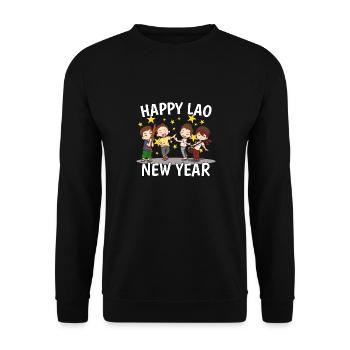 Laos Laote Laoten Lao Neujahr I Geschenk - Unisex Pullover - Schwarz - Vorne - Alina (178cm) & Michal (187cm)