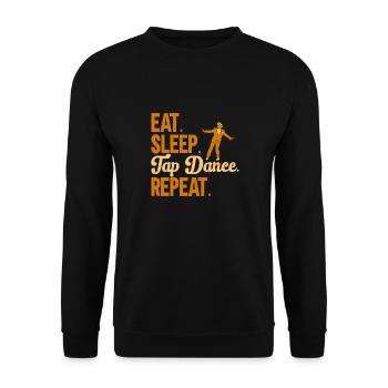 Professeur de claquettes Danseuse de claquettes Claquettes - Sweat-shirt Unisexe - noir - Devant - Alina (178cm) & Michal (187cm)